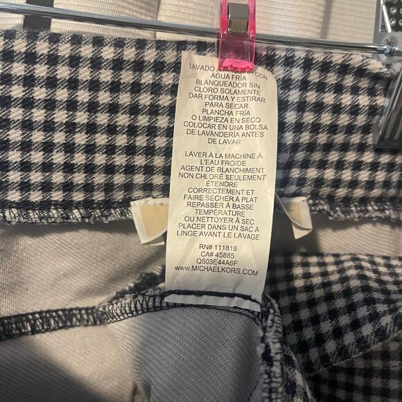Michael Kors pull on legging size Medium Gingham blue/white - Picture 2 of 10
